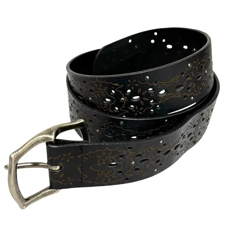 Vintage black leather